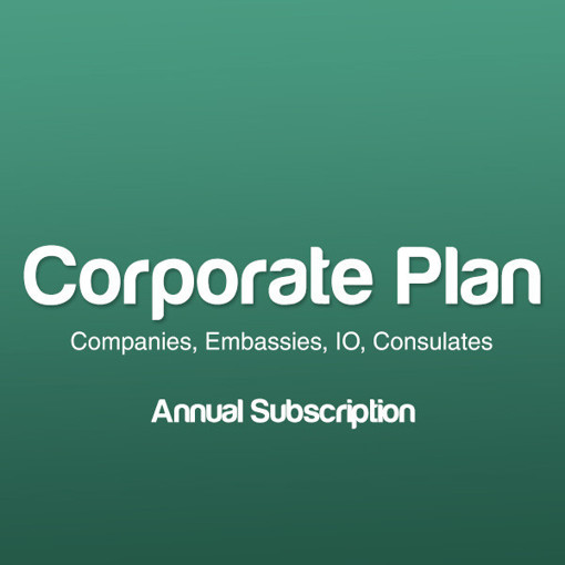 Picture of # Corporate Plan - Companies, Embassies, IO, Consulates - Annual Subscription