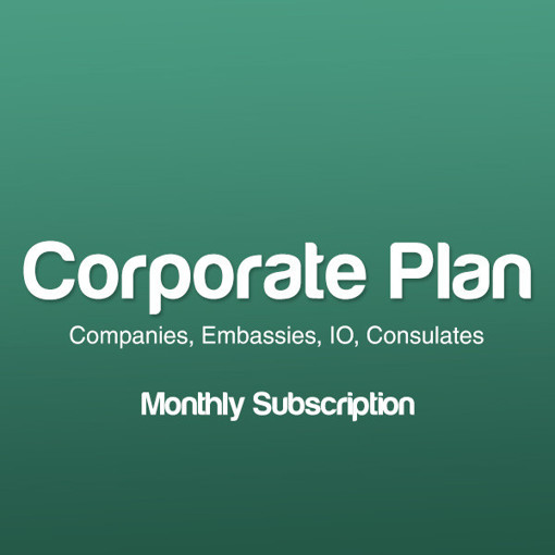Picture of # Corporate Plan - Companies, Embassies, IO, Consulates - Monthly Subscription